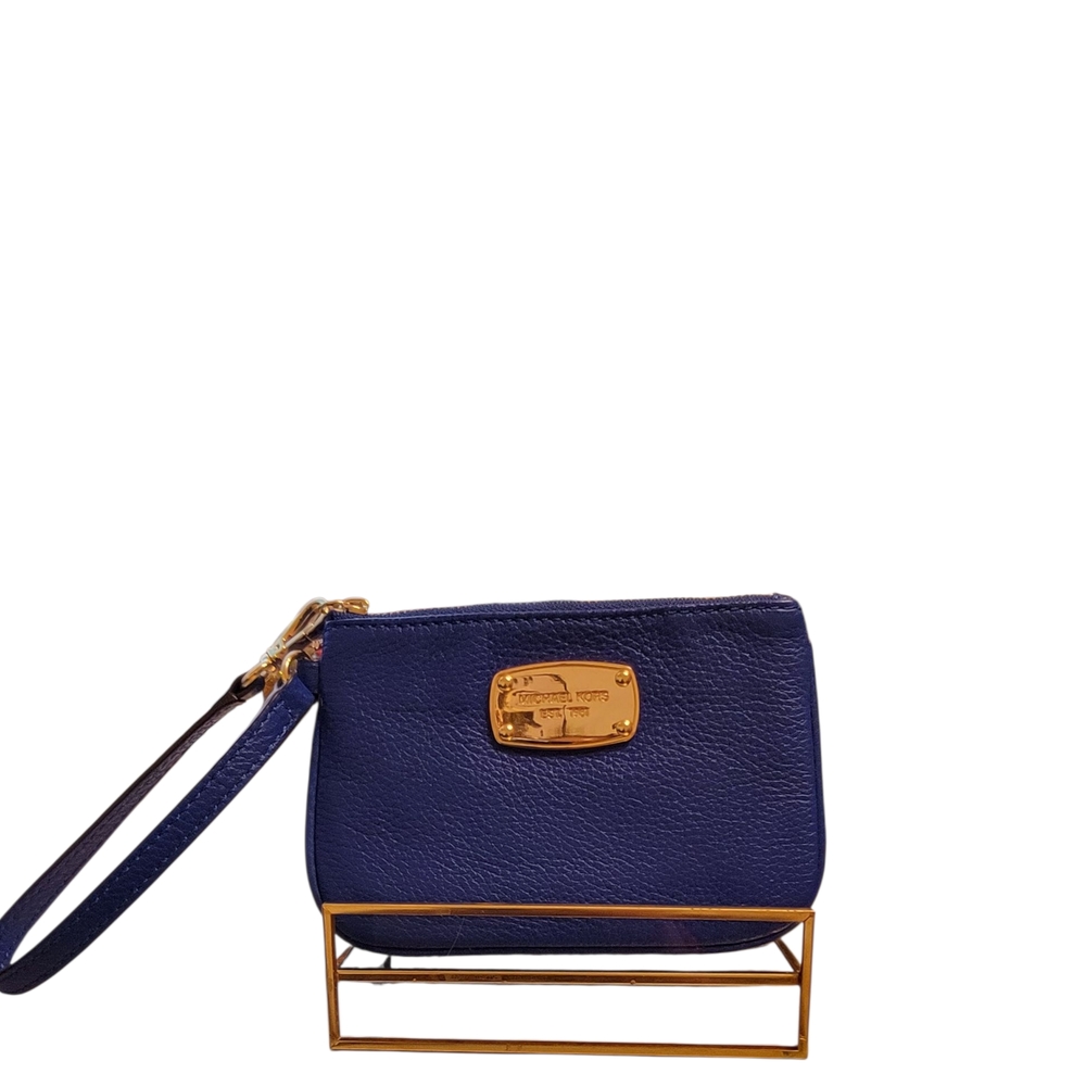 Michael Kors Blue Leather Wristlet
